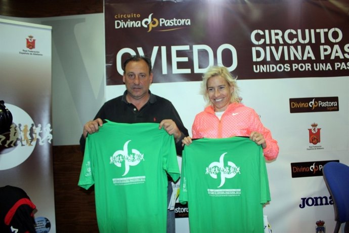 Fermín Cacho Y Marta Domínguez Durante La Rueda De Prensa De Presentación De La 