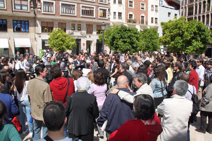 Concentración En Valencia En El Día Mundial De La Libertad De Prensa.