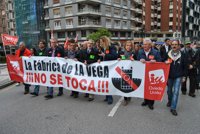 Llamazares (IU) dice que la defensa de La Vega es un "símbolo" contra el "desmantelamiento" industrial de Asturias