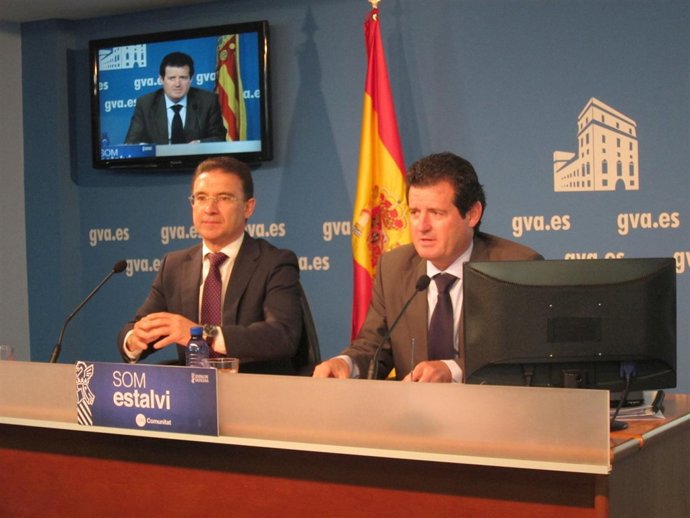 Castellano Y Císcar En La Rueda De Prensa Posterior Al Pleno