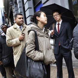 paro en EE.UU., gente