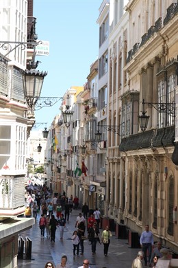 Vista De La Calle Ancha De Cádiz