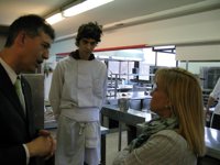 Carrasco apoya la promoción de los productos de León en una visita a la Escuela de Hostelería de Artxanda, en Bilbao