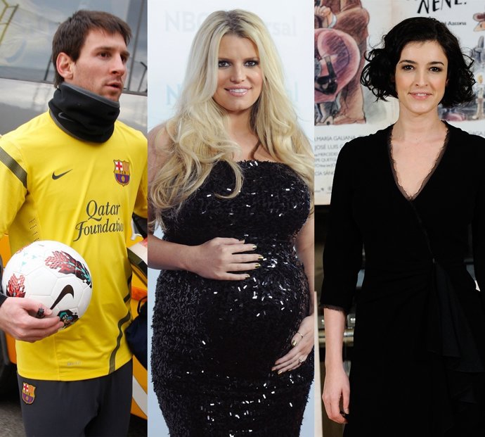 Montaje De Leo Messi, Jessica Simpson Y Blanca Romero 