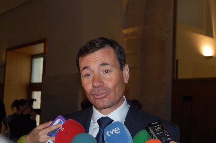 Tomás Gómez Atiende A Los Medios En El Parlamento Andaluz