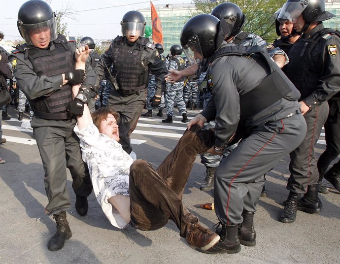 Detenidos Rusia Manifestación Contran Putin
