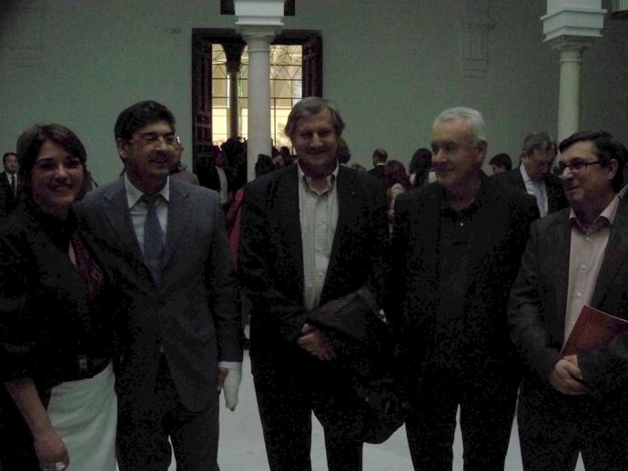 Elena Cortés, Diego Valderas, Cayo Lara, José Luis Centella (IU)