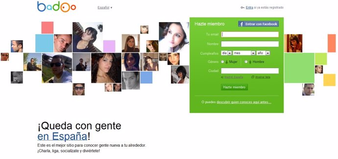 Página web de Badoo