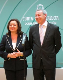 La Consejera De Educación, Mar Moreno, Y El Exconsejero, Francisco Álvarez Chica