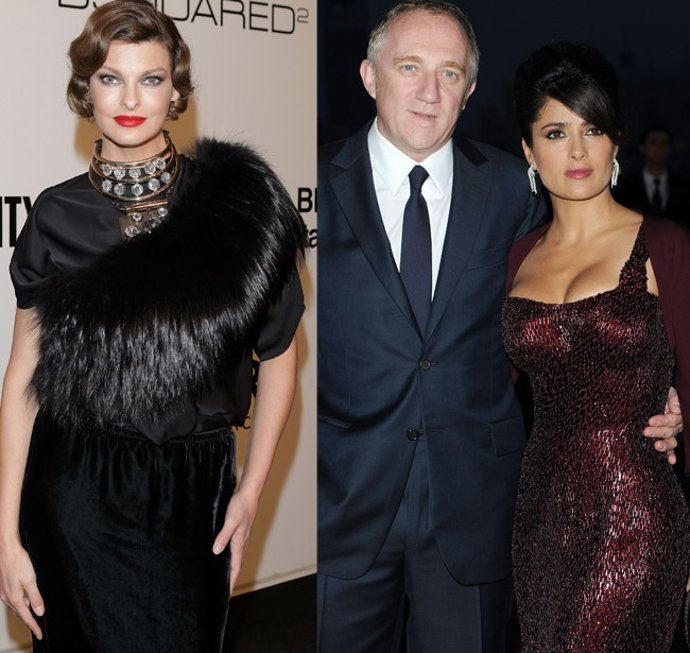 Montaje Salma Hayek Y Linda Evangelista