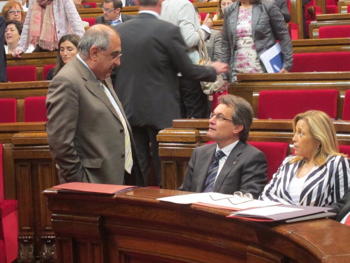 J.Nadal, El Presidente A.Mas Y La Vicepresidenta J.Ortega