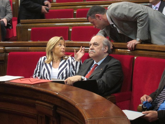 La Vicepresidenta J.Ortega Y El Conseller A.Mas-Colell