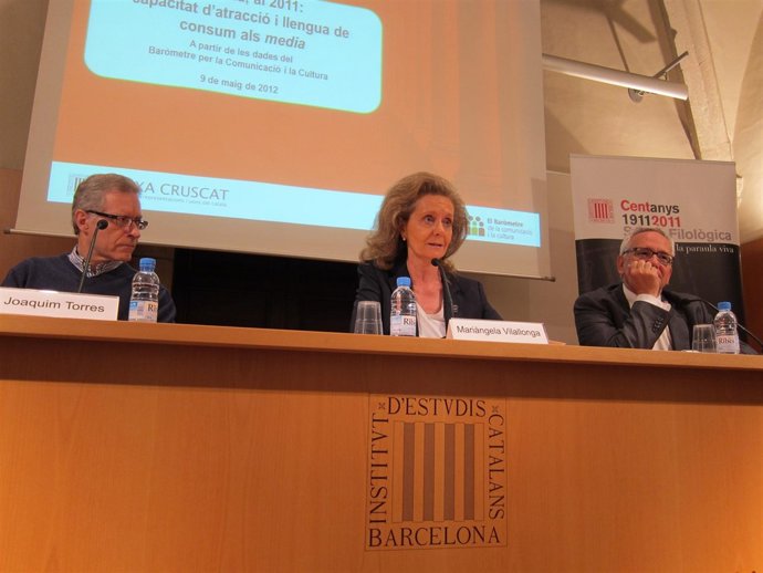 J.Torres (Autor De Estudio Sobre Catalán) M.Vilallonga (IEC) C.Duarte (Fundacc)