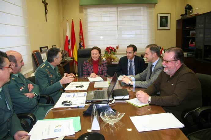 Archivo. Samuel Ruiz en una Junta De Seguridad Santoña