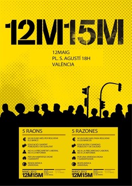 Cartel Con Los Actos Previstos Por Democracia Real Ya Para Este Fin De Semana