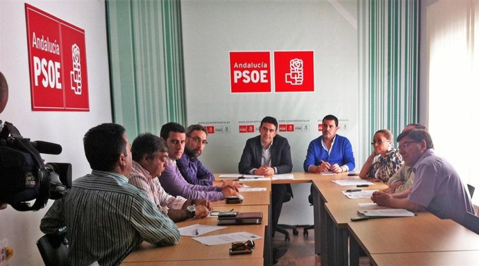 El Portavoz Del PSOE En El Parlamento Andaluz, Mario Jiménez, En Una Reunión. 