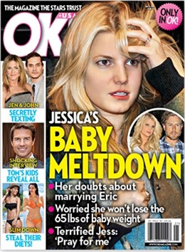 Jessica Simpson en la portada de 'Ok!'