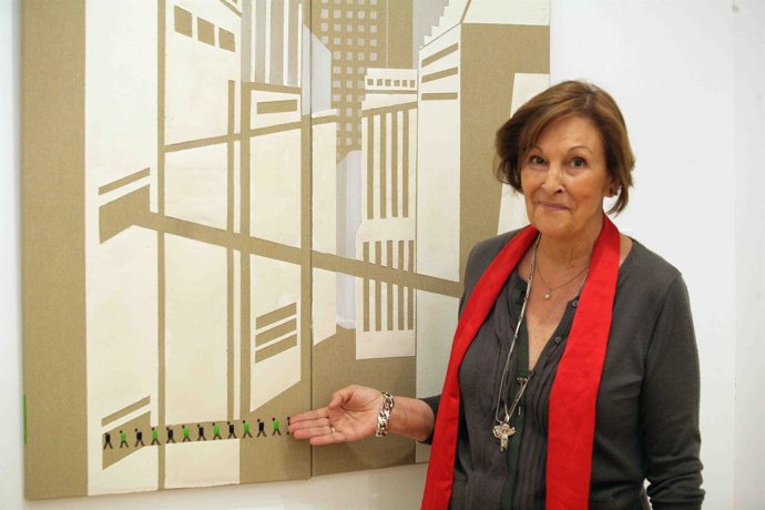 La pintora Maite Santolaria expone en el Centro Cívico