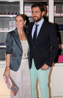 Fiona Ferrer con Maxim Huerta en la presentación de su libro