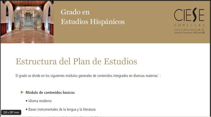 Grado Estudios Hispánicos F.Comillas