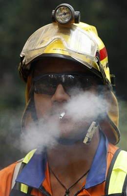Bombero en Australia