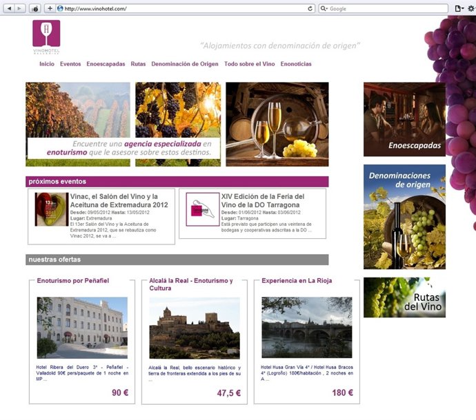 Web de vinohotel.Com