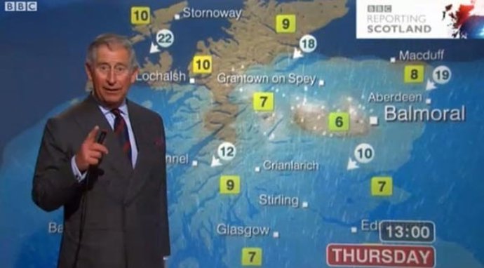 Carlos de Inglaterra en la BBC