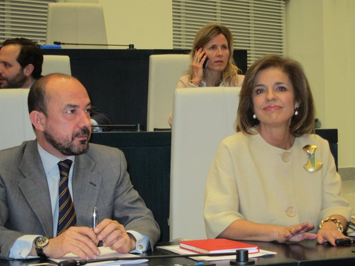 Ana Botella Y Miguel Ángel Villanueva En El Pleno Del Ayuntamiento