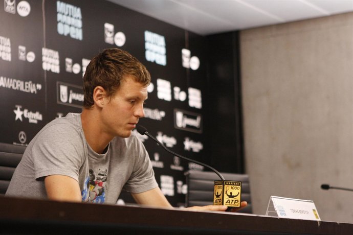 El Tenista Checo Tomas Berdych En El Masters De Madrid
