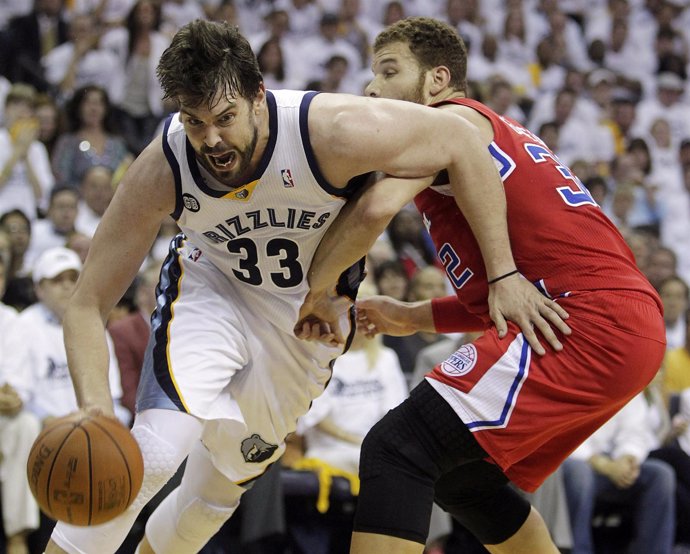 Marc Gasol y Bñake Griffin, Grizzlies-Clippers