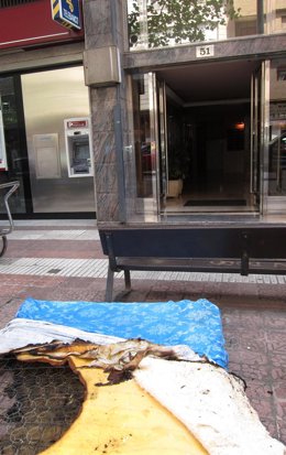 Colchón Donde -Al Parecer- Se Ha Originado El Incendio