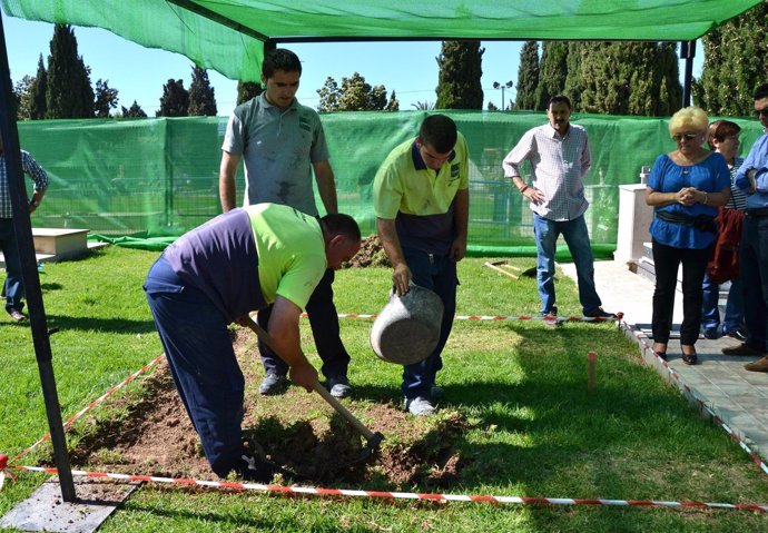 Trabajos De Exhumación De Restos En Una Fosa De Alicante