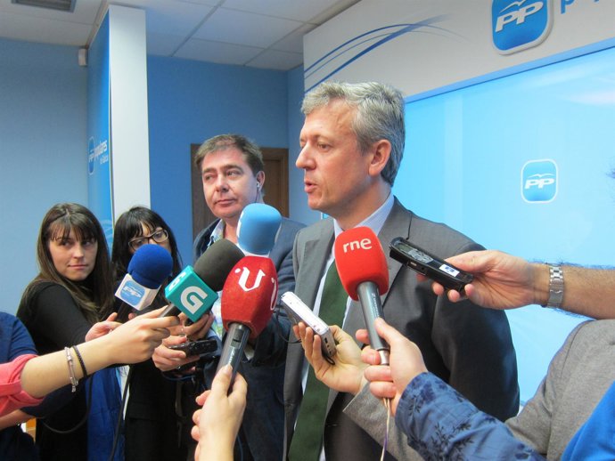 El Secretario General Del Ppdeg, Alfonso Rueda, En Declaraciones A Los Medios