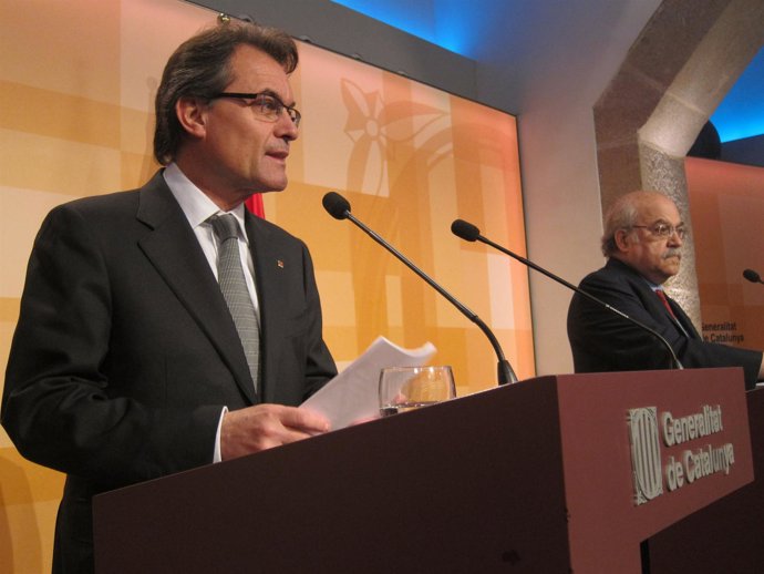 El Presidente A.Mas Y El Conseller A.Mas-Colell