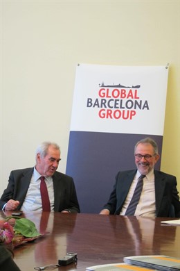 Ernest Maragall Y Sergio Serra En La Rúbrica Del Convenio