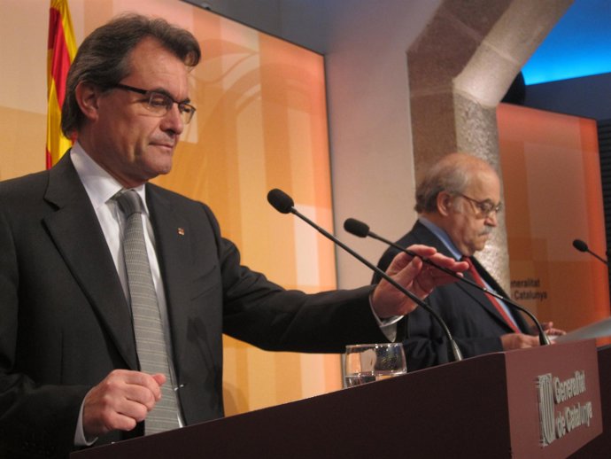 El Presidente A.Mas Y El Conseller A.Mas-Colell