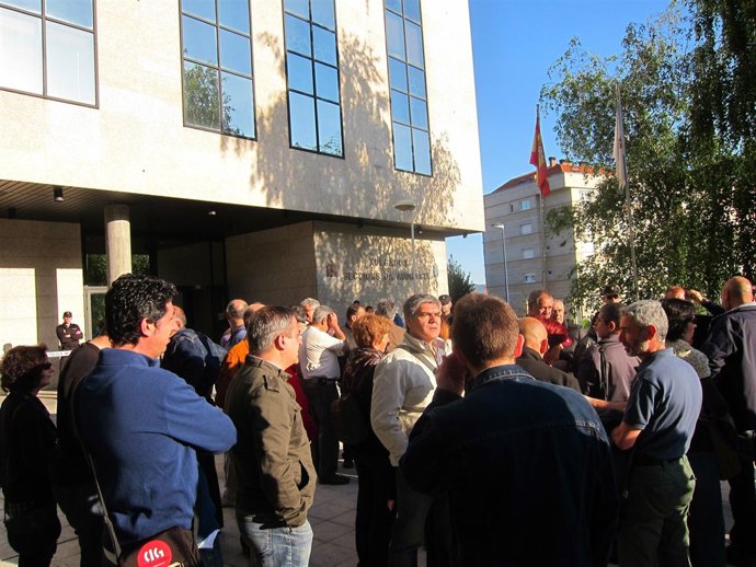 concentración con motivo juicio contra trabajadores del metal en Vigo
