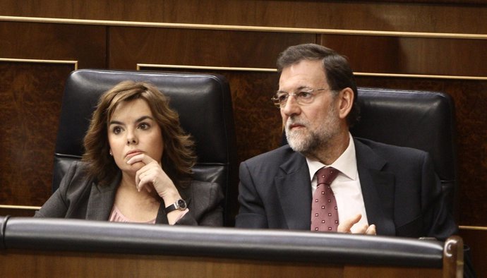 Soraya Sáenz De Santamaría Y Mariano Rajoy