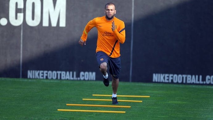 El Jugador Del FC Barcelona Dani Alves