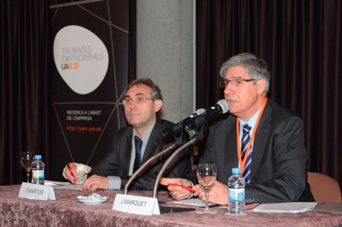 El Dtor. Del Parc Tecnològic Del Vallès F.Martos Y El Dtor. Del Pruab, J.Marquet