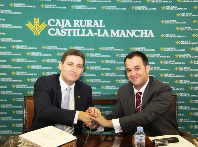 Martín López Con Jimeno Tras La Firma Del Convenio