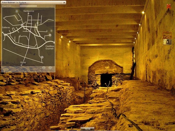 El Pórtico Del Dolmen De La Pastora, En La Aplicación Digital.
