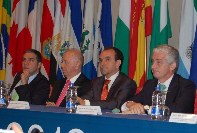 Elías Bendodo, Pedro Fernández Montes, Rafael Rodríguez y Manuel Butler