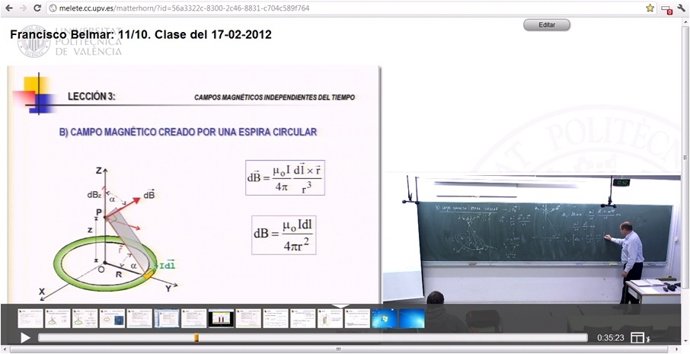 Captura De Uno De Los Vídeos Del Servicio De Videoapuntes On Line