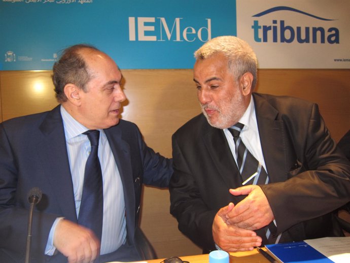 Florensa (Asuntos Exteriores Generalitat) Y A. Benkiran (Jefe Gobierno Marruecos