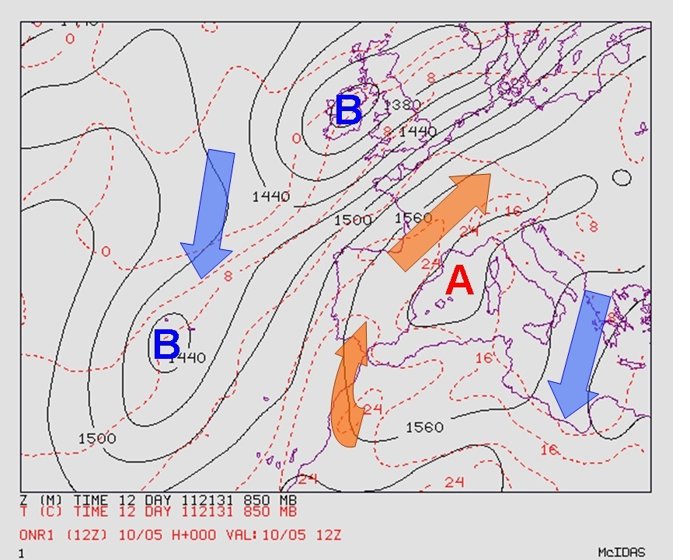 Mapa En El Que Se Muestra El Episodio De Calor En Murcia
