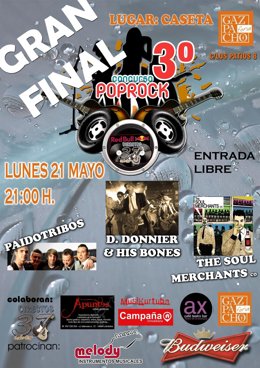 Cartel De La Final Del III Concurso Pop-Rock De Grupos Cordobeses 'Directos 37'