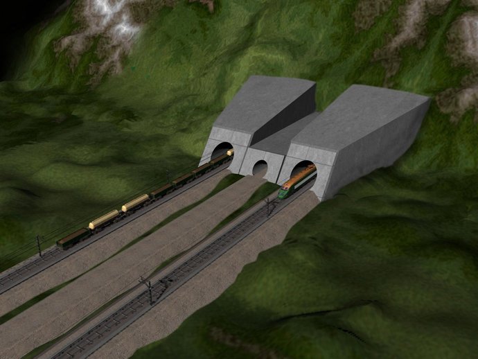 Recreación Del Túnel De Baja Cota De La Travesía Central Por El Pirineo TCP