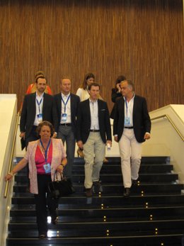 González Pons, Feijóo, Fabra, Bauzá Y Barberá, A Su Llegada Al Congreso