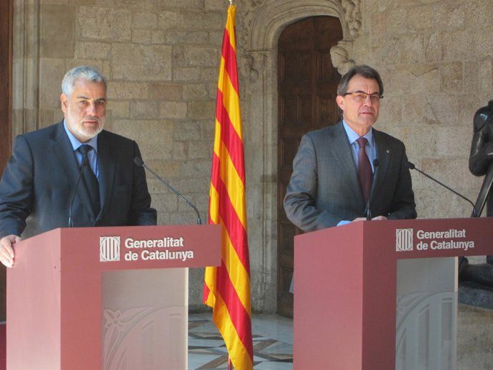 Jefe De Gobierno De Marruecos (A. Benkiran) Y El President Artur Mas